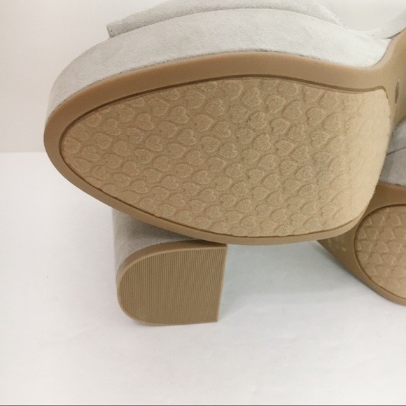 Chinese Laundry Size 10 Theresa Gray Vegan Suede Platform Open Toe Sandals Heels - Picture 9 of 14